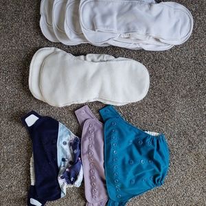 Lot of GroVia cloth diaper cover and insert